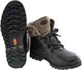 Зимние черные ботинки «Ричмонд» с войлоком - Зимние ботинки «Ричмонд» из черной хромовой кожи и войлока