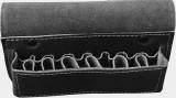 Патронташ надежно держит в лузах патроны снаряженные в гильзы длиной 70-89 мм