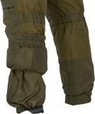 Вшитые гетры брюк демисезонного костюма «Сталкер Zamsha» стянуты резиновой тесьмой с нескользящей поверхностью