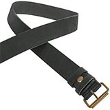 Брючный ремень шириной 30 мм из черной натуральной кожи с роликовой пряжкой