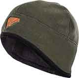 Двухсторонняя флисовая шапка «Винтер (Зимняя) 380» хаки/черный (оранжевая вышивка)