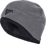 Двухсторонняя флисовая шапка «Винтер (Зимняя) 380» серый/черный (черная вышивка)