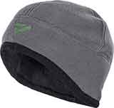 Двухсторонняя флисовая шапка «Винтер (Зимняя) 380» серый/черный (зеленая вышивка)